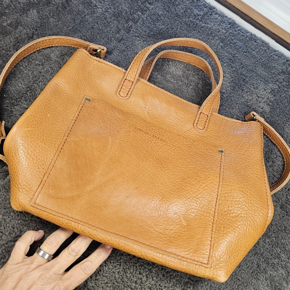Portland Leather Goods Crossbody Tote Womens Honey Tan Leather Heritage Bag